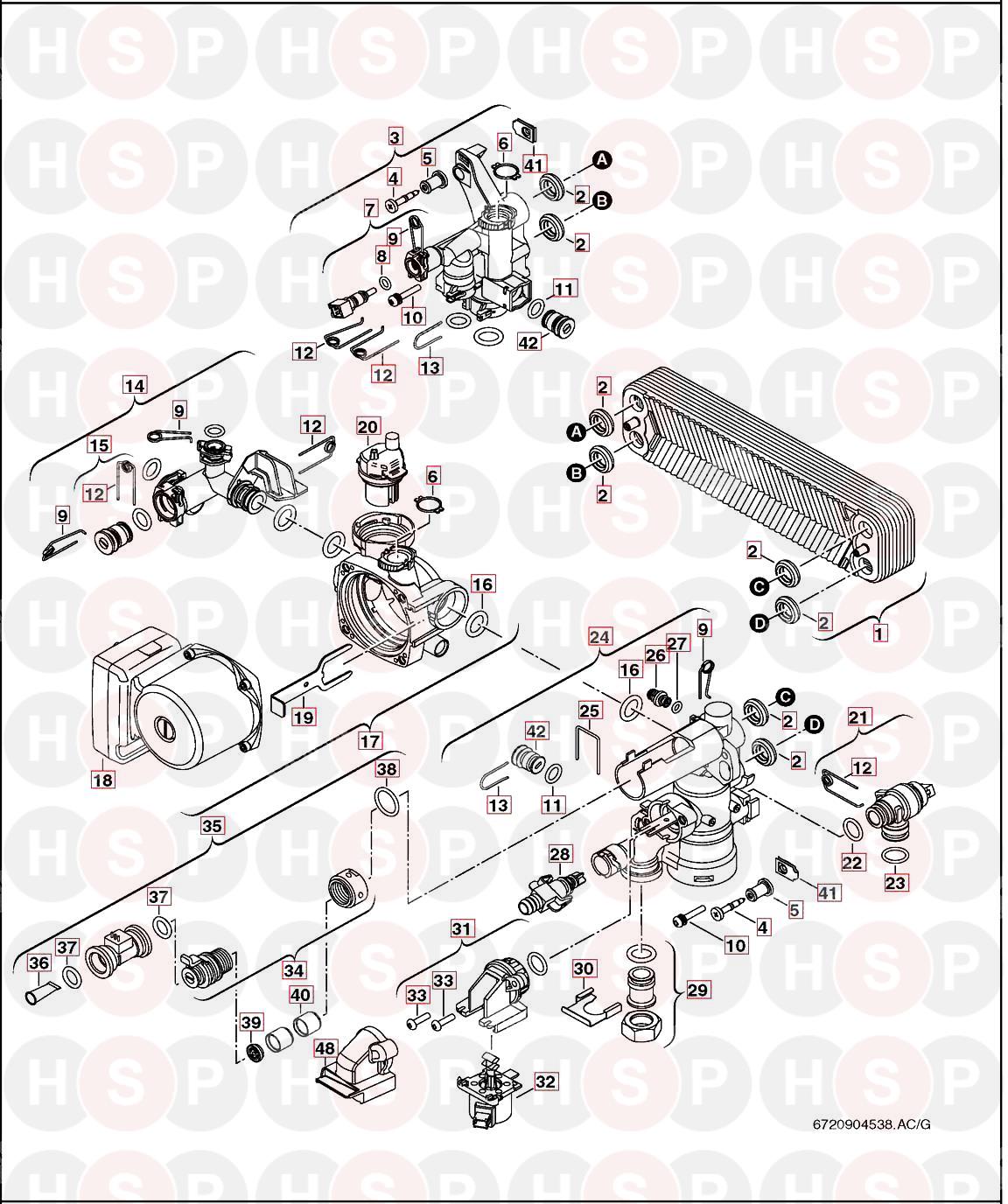 Worcester Greenstar 29 CDI Classic (Hydraulic Block)Diagram 